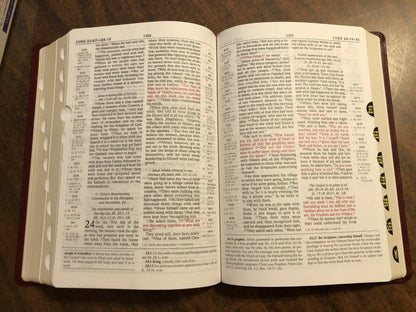 Personalized NIV 1984 Scofield Study Bible III Thumb Indexed - Burgundy Bonded Leather, Custom Imprinted, Name on bible, Out of Print