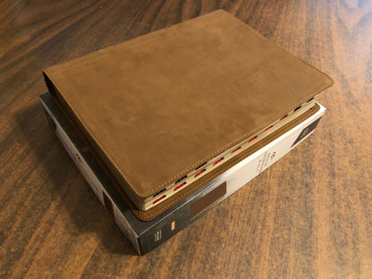 Personalized CSB Men of Character Bible Thumb Indexed, Brown Genuine Leather, Custom Imprinted, ISBN 9781087730226
