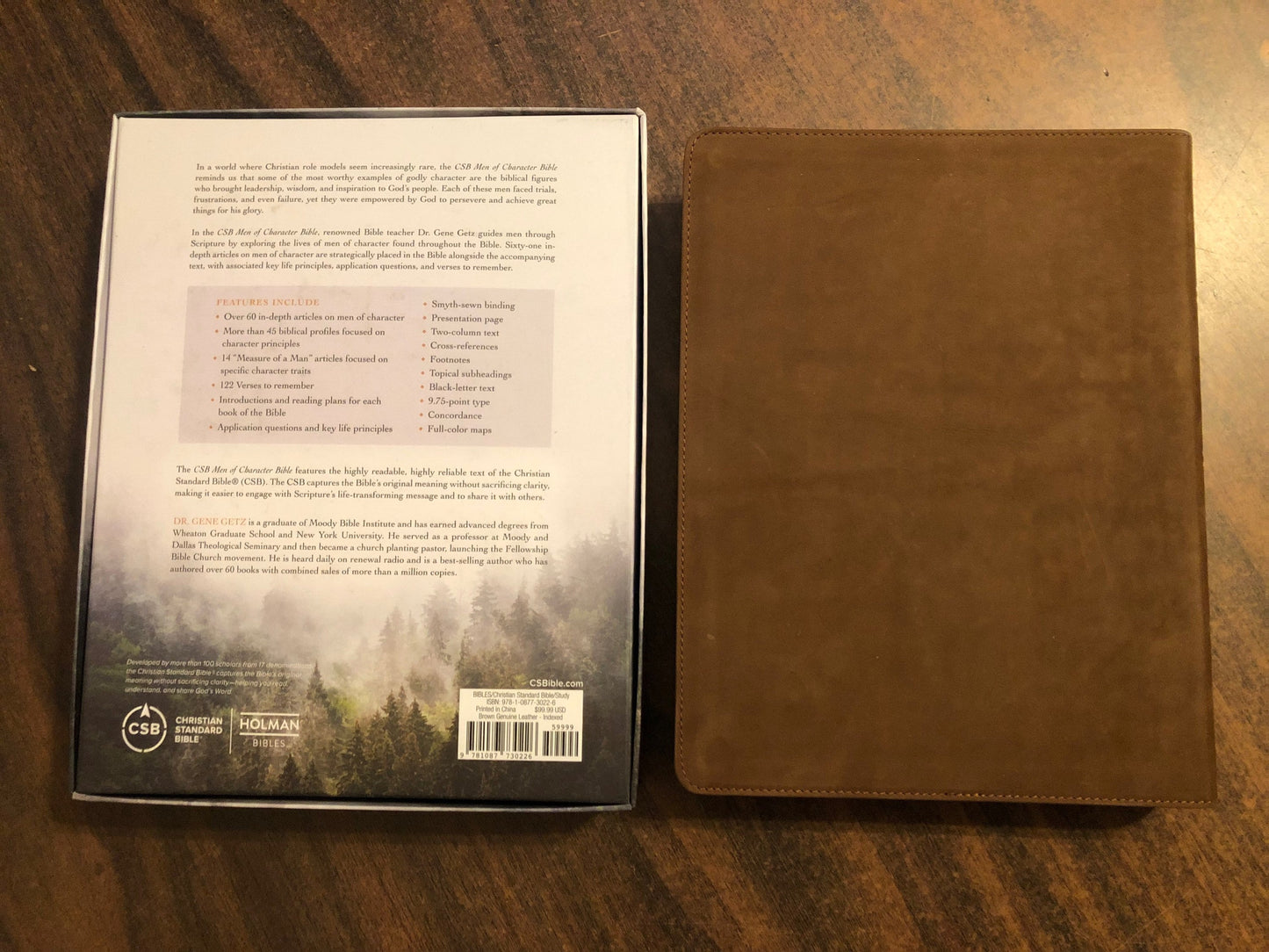 Personalized CSB Men of Character Bible Thumb Indexed, Brown Genuine Leather, Custom Imprinted, ISBN 9781087730226