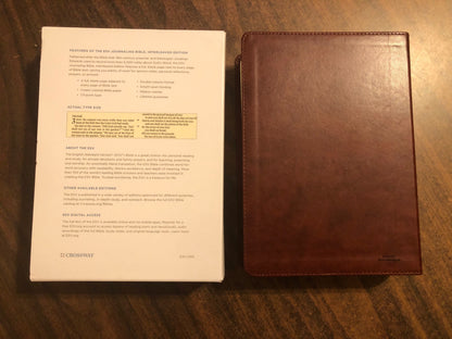 Personalized ESV Journaling Bible InterLeaved Edition - Mahogany Brown TruTone with Cross, Custom Imprinted ISBN 9781433579738