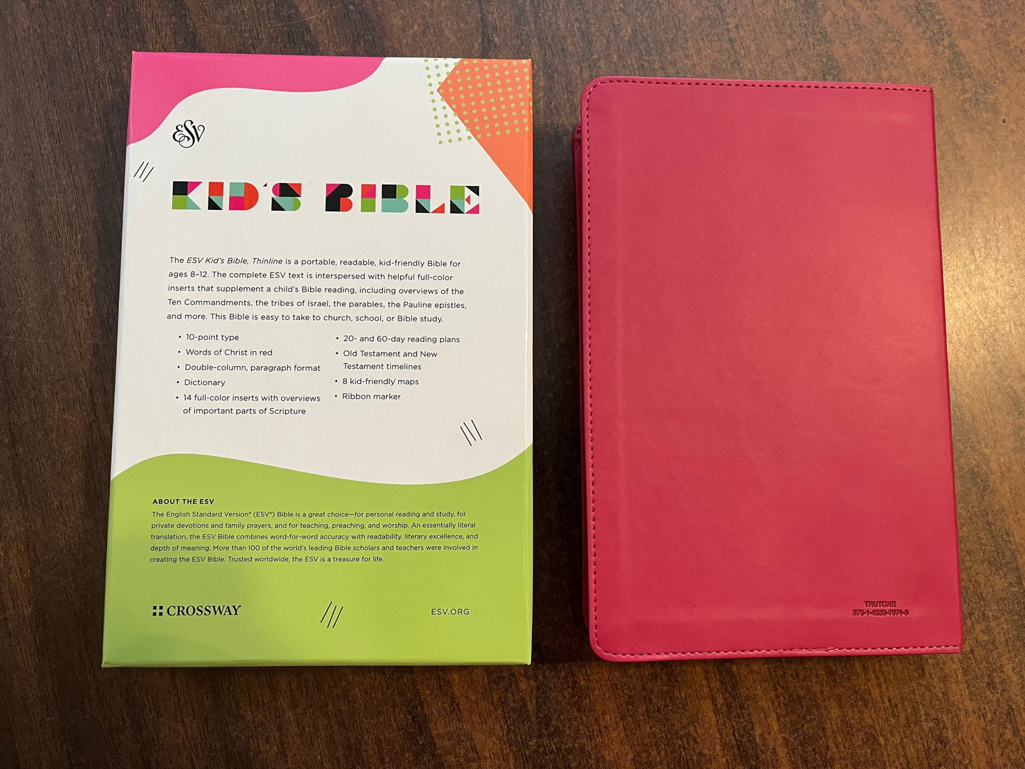 Personalized ESV Kids Thinline Bible - Pink TruTone, Custom Imprinted