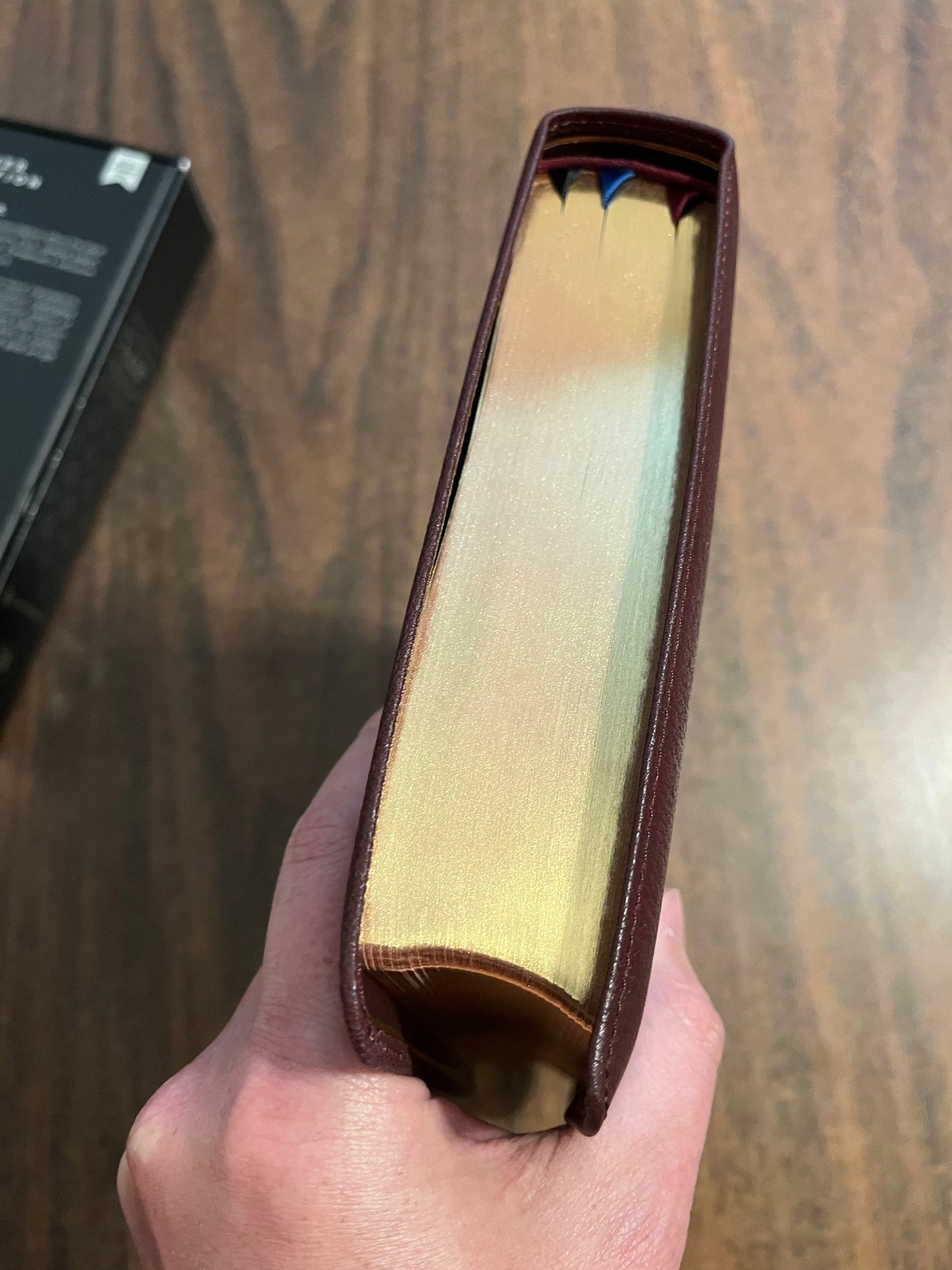 Personalized NASB Single Column Reference Bible - Burgundy Goatskin Genuine Leather, Premier Collection, 1995 NASB Text