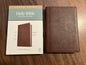 NLT Large Print Thinline Reference Bible - Brown LeatherLike, Custom Imprinted with Name, NLT Thinline Bible Emossed, 9781496444882