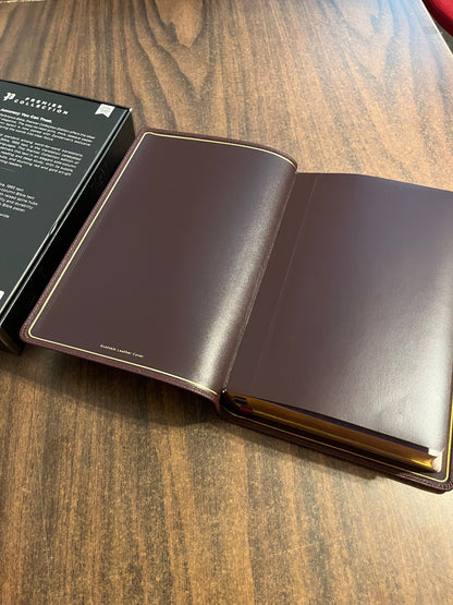 Personalized NASB Single Column Reference Bible - Burgundy Goatskin Genuine Leather, Premier Collection, 1995 NASB Text