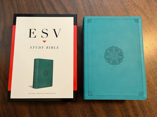 Personalized ESV Study Bible - Turquoise Trutone ** Custom Imprinted, ISBN 9781433581748