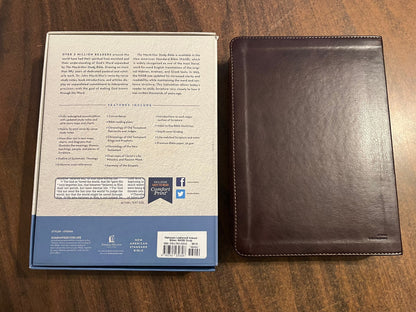 Personalized NASB MacArthur Study Bible Thumb Indexed, Brown LeatherSoft, ISBN 9780785230328