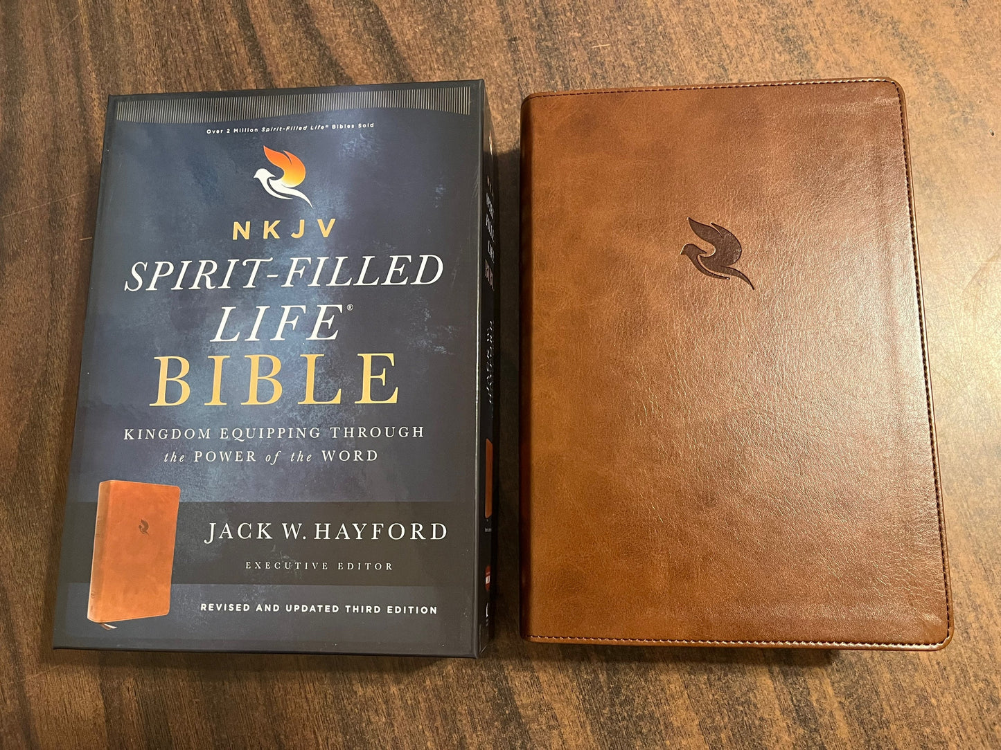 Personalized NKJV Spirit Filled Life Study Bible - Brown LeatherSoft  Custom Imprinted