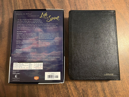 Personalized KJV Life In The Spirit Study Bible - Black Bonded Leather - Custom Imprinted with a name 9780310927587