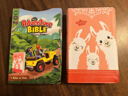 Personalized NIRV Adventure Bible For Early Readers - Peach LeatherSoft ** Custom Imprinted