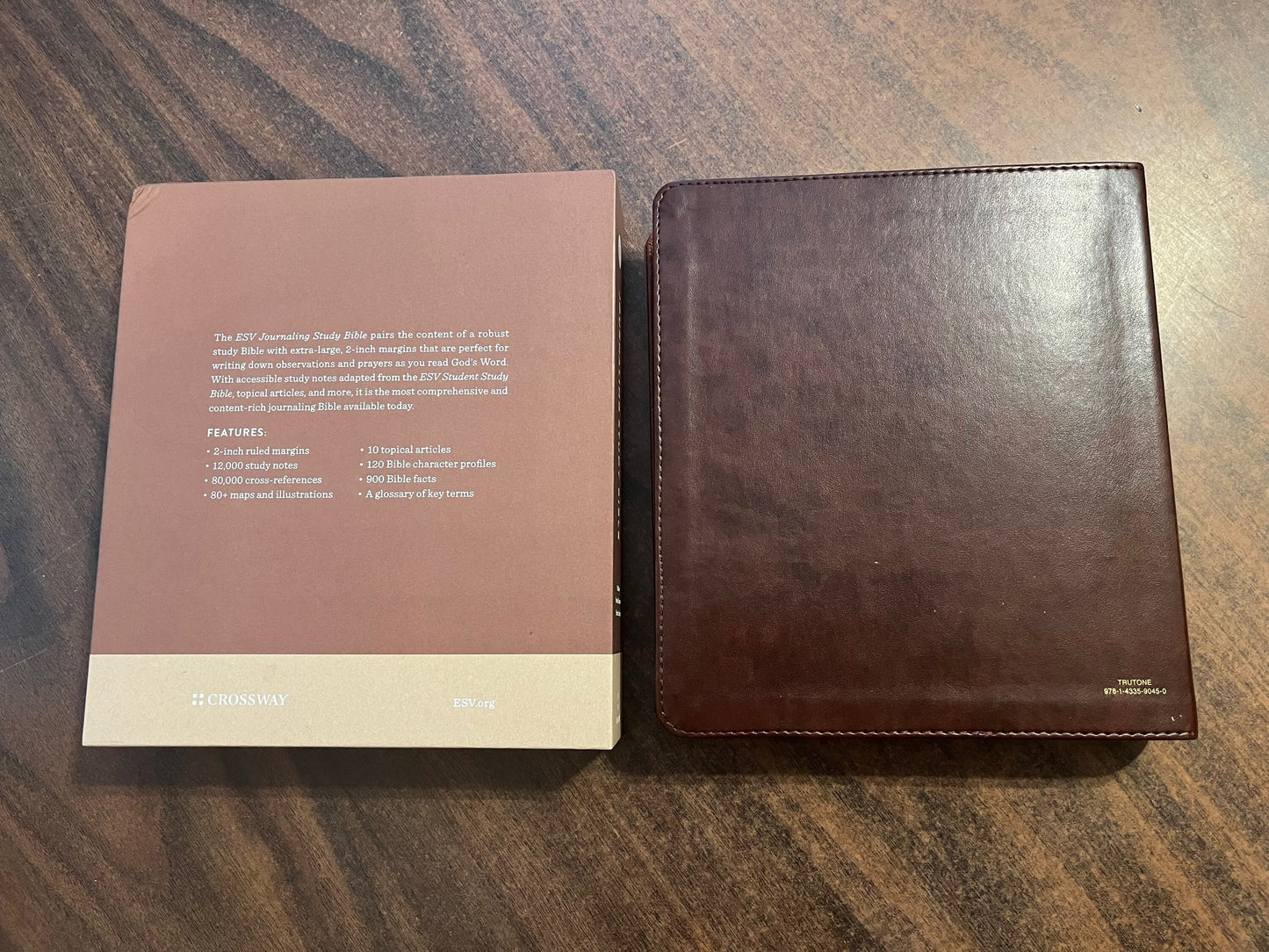 Personalizable ESV Journaling Study Bible - Chestnut Brown Trutone, Custom Imprinted with a name,