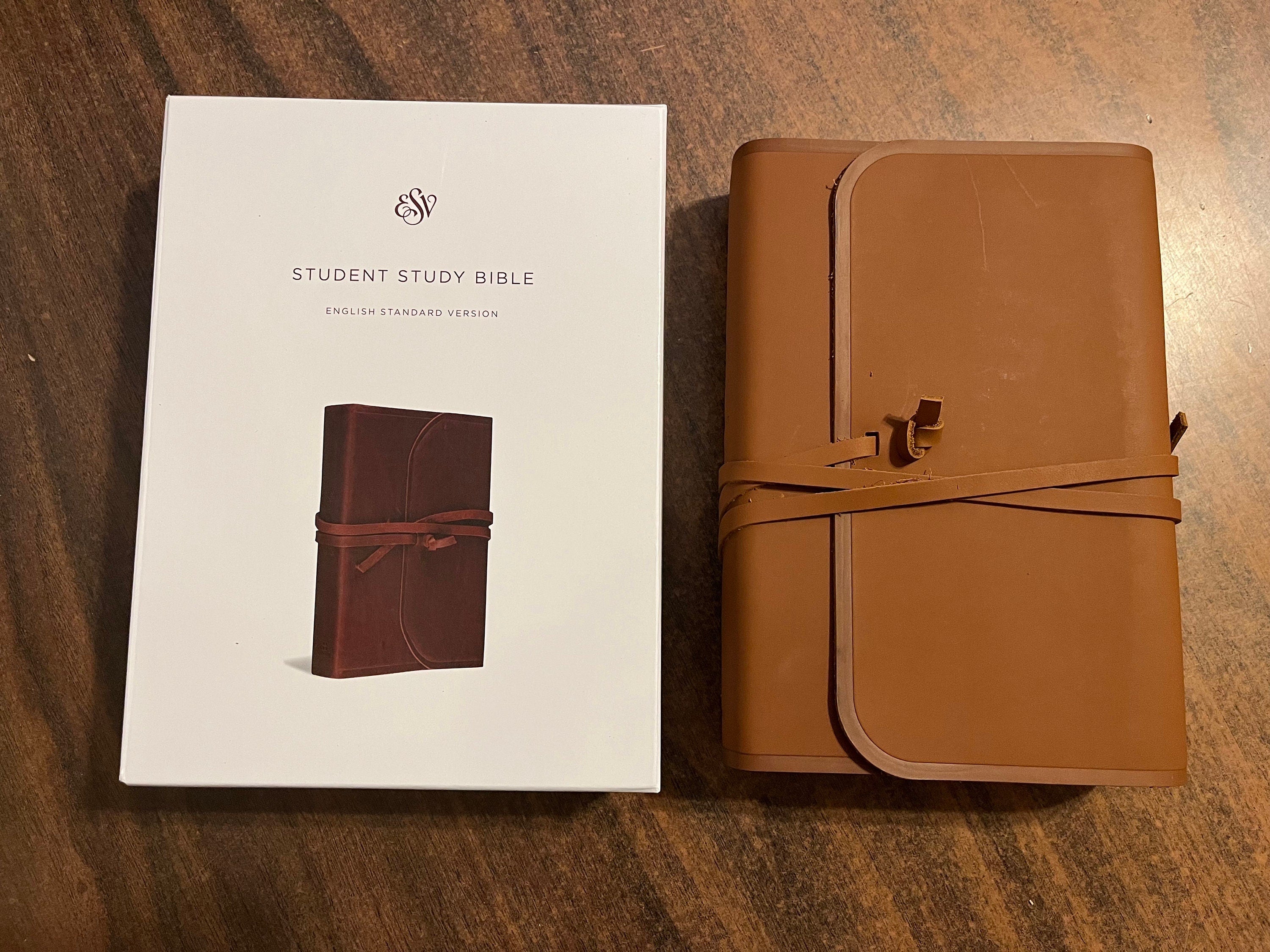 ESV Personal Reference Bible leather selling custom leather covered Bible leather cover