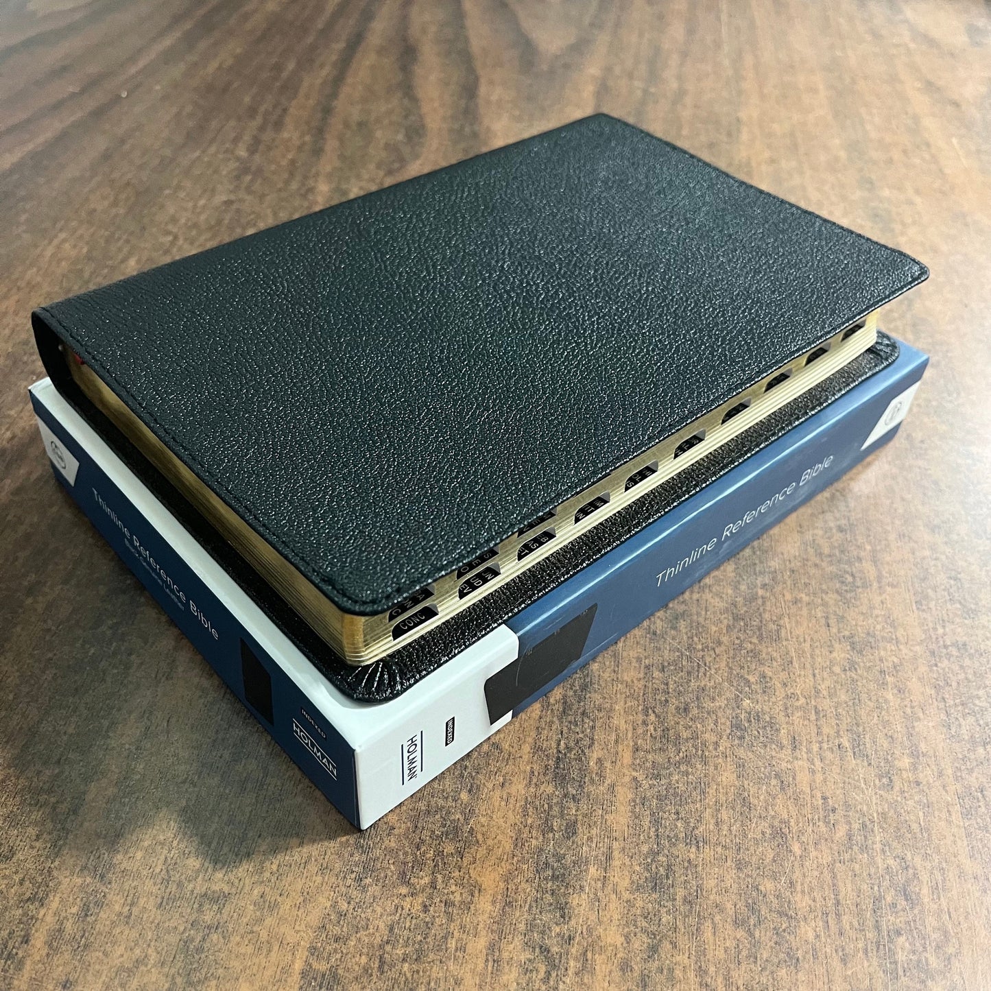 Personalized CSB Thinline Reference Bible Indexed - Black Genuine Leather  Custom Imprinted, ISBN 9781087767772