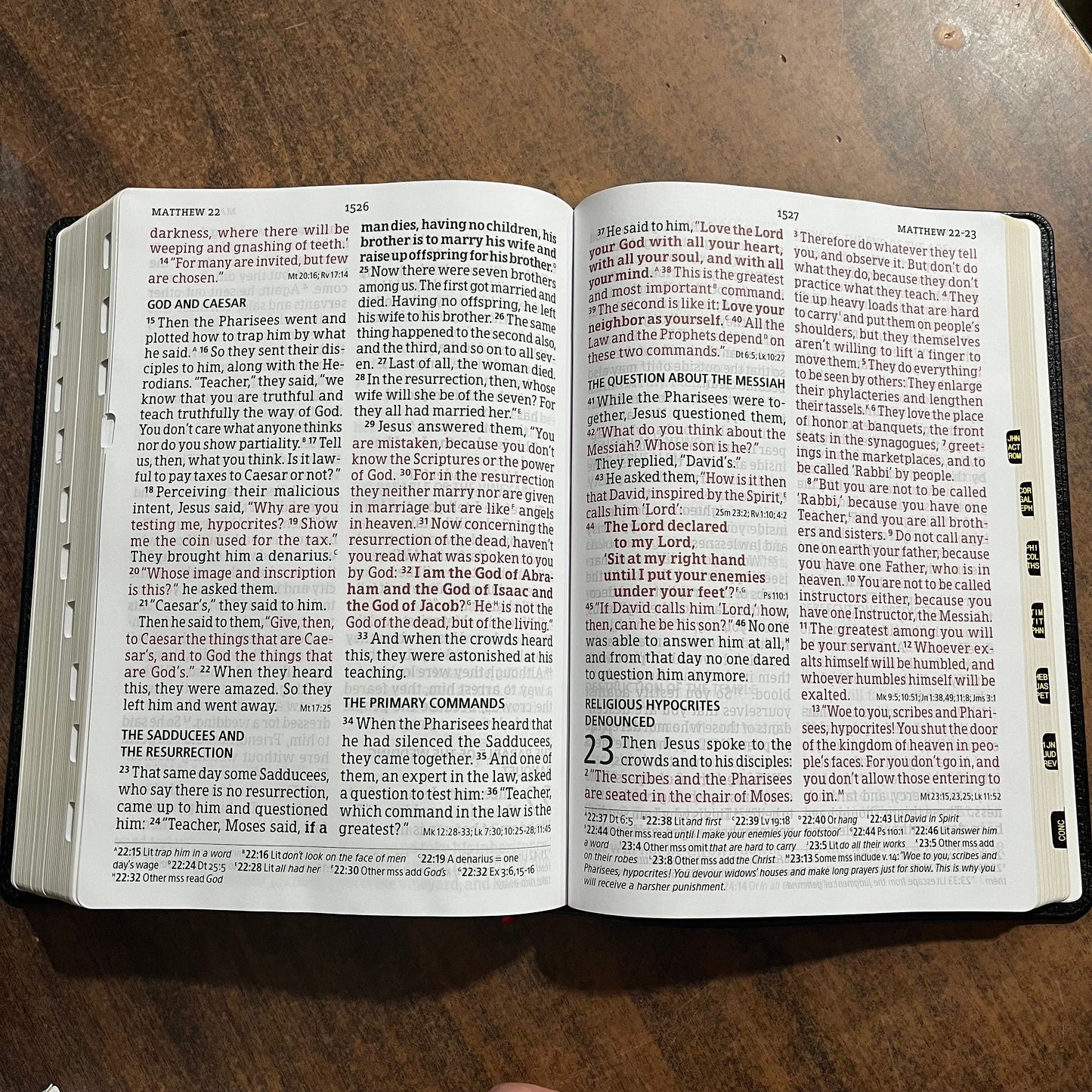 Personalized CSB Super Giant Print Reference Bible Thumb Indexed - Black Genuine Leather, Custom Imprinted with name 9781087782607