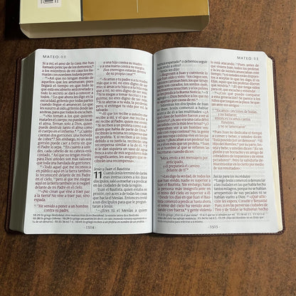 Personalized Spanish Bible - NTV Biblia Letra Super Gigante - Giant Print Bible - Dark Brown LeatherLike -  Custom Imprinted with name 9781496484956