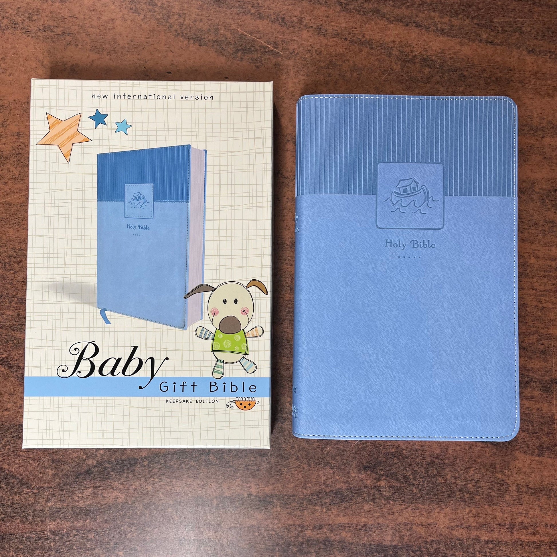 Personalized NIV Baby Bible Blue Duotone Custom Imprinted with