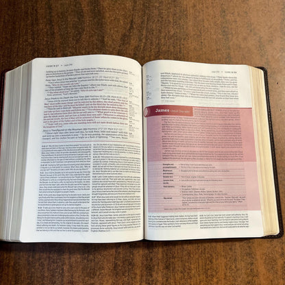 Personalized NIV Life Application Study Bible - Brown / Tan LeatherLike - Custom Imprinted with a name 9781496439475