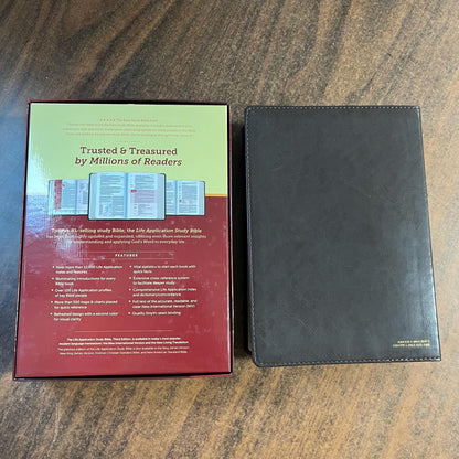 Personalized NIV Life Application Study Bible - Brown / Tan LeatherLike - Custom Imprinted with a name 9781496439475