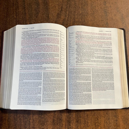 Personalized NIV Life Application Study Bible - Brown / Tan LeatherLike - Custom Imprinted with a name 9781496439475