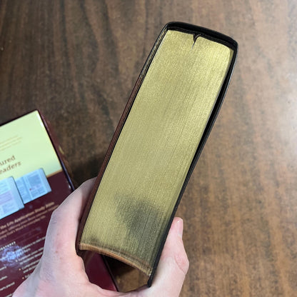 Personalized NIV Life Application Study Bible - Brown / Tan LeatherLike - Custom Imprinted with a name 9781496439475