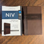 Personalized NIV Bible, Personal Size Giant Print - Brown LeatherSoft, Custom Imprinted with name engraved, "Large Print NIV Bible"