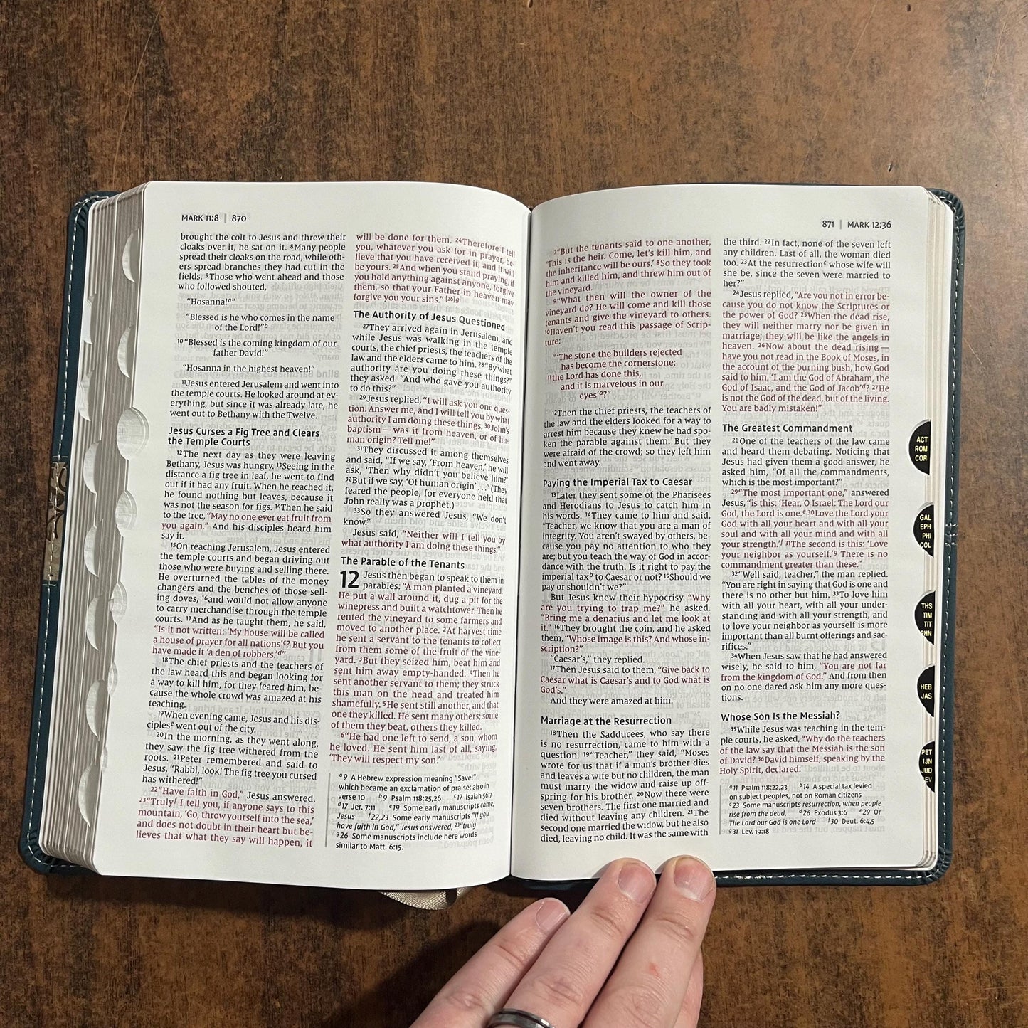Personalized NIV Thinline Bible Thumb Indexed - Teal LeatherSoft, Custom Imprinted with a name, ISBN 9780310462101
