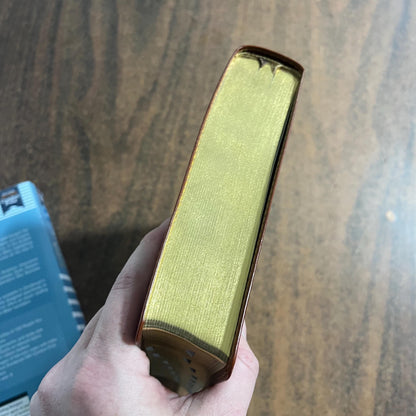 Personalized NIV Student Study Bible Thumb Indexed - Brown LeatherSoft - Custom Imprinted with a name, 9780310461654